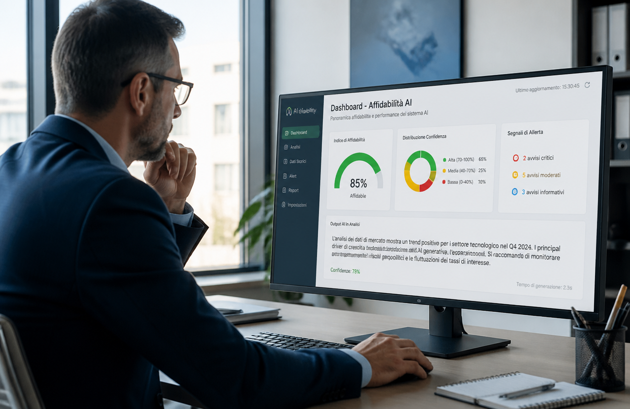 Dashboard aziendale per il controllo delle allucinazioni AI
